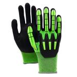 TPR Anti Impact Anti Slip safety gloves Oil Resistance Nylon Nitrile Work Gloves