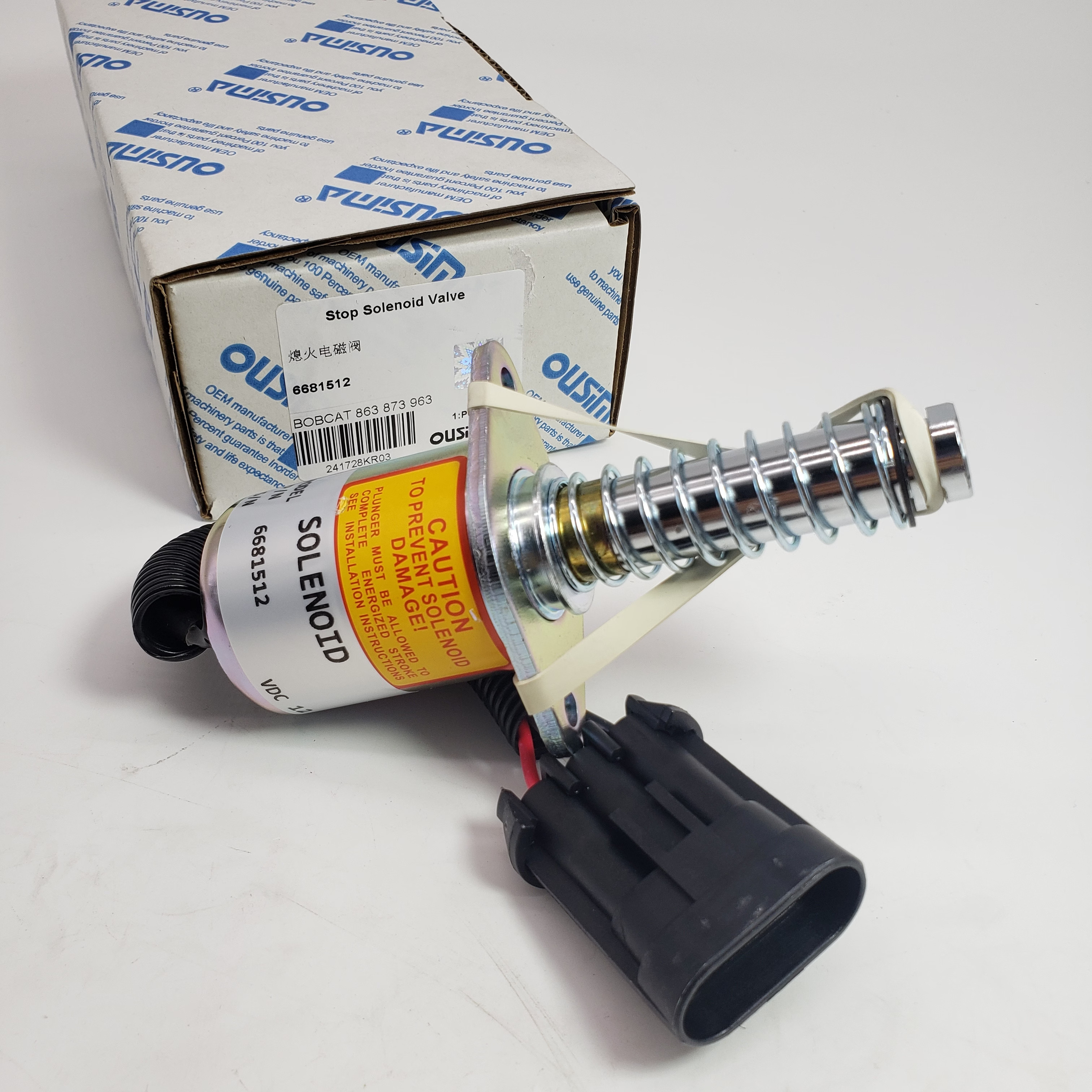 Shut Off Solenoid Valve 6681512For Bobcat A220 S70 S100 S130