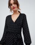 OEM hot sale long sleeve girls spot jumpsuit with wrap