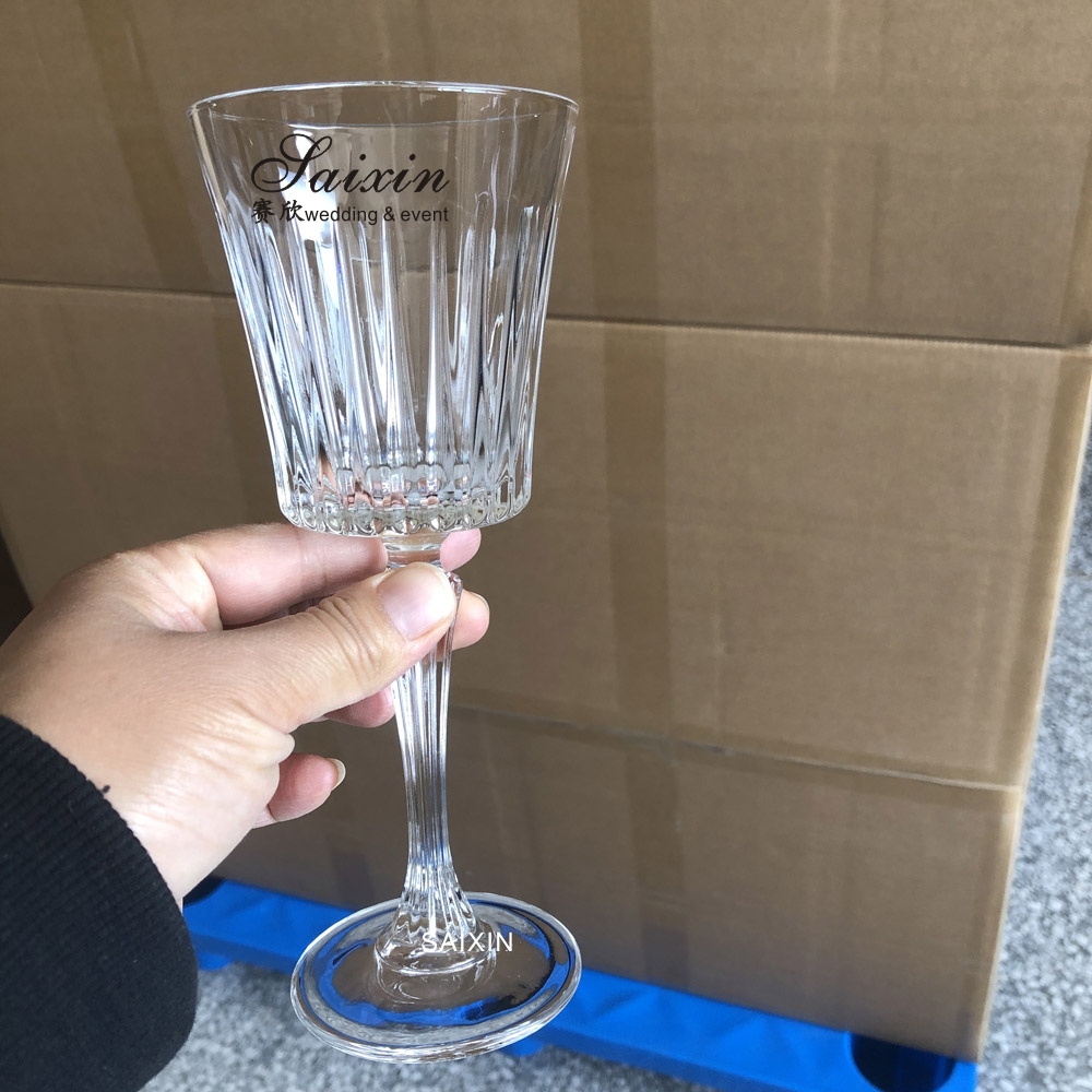 Dining Wedding Table Charger Plates Clear Cut Republic Crystal Wine Glass