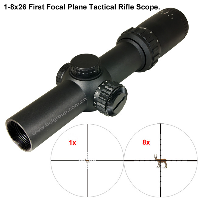 1-8x26mm IR tactical riflescope long eye relief riflescope