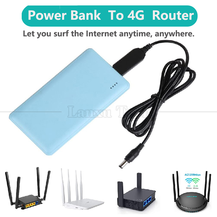 High Quality Booster Step Up 5V USB to 12V DC Power Elevador Convertidor Cable for Wifi Router