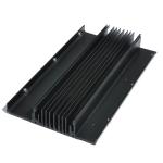 Black Anodized Aluminium Heat Sink Profiles , Electronic Aluminum Alloy Profile