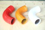 Red Orange White Color elbow Pipe 125*R275-90+80 for concrete pump truck
