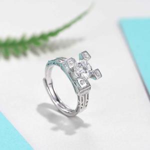 China 1ct Engagement Moissanite Jewelry Women Wedding Infinity Ring ODM wholesale