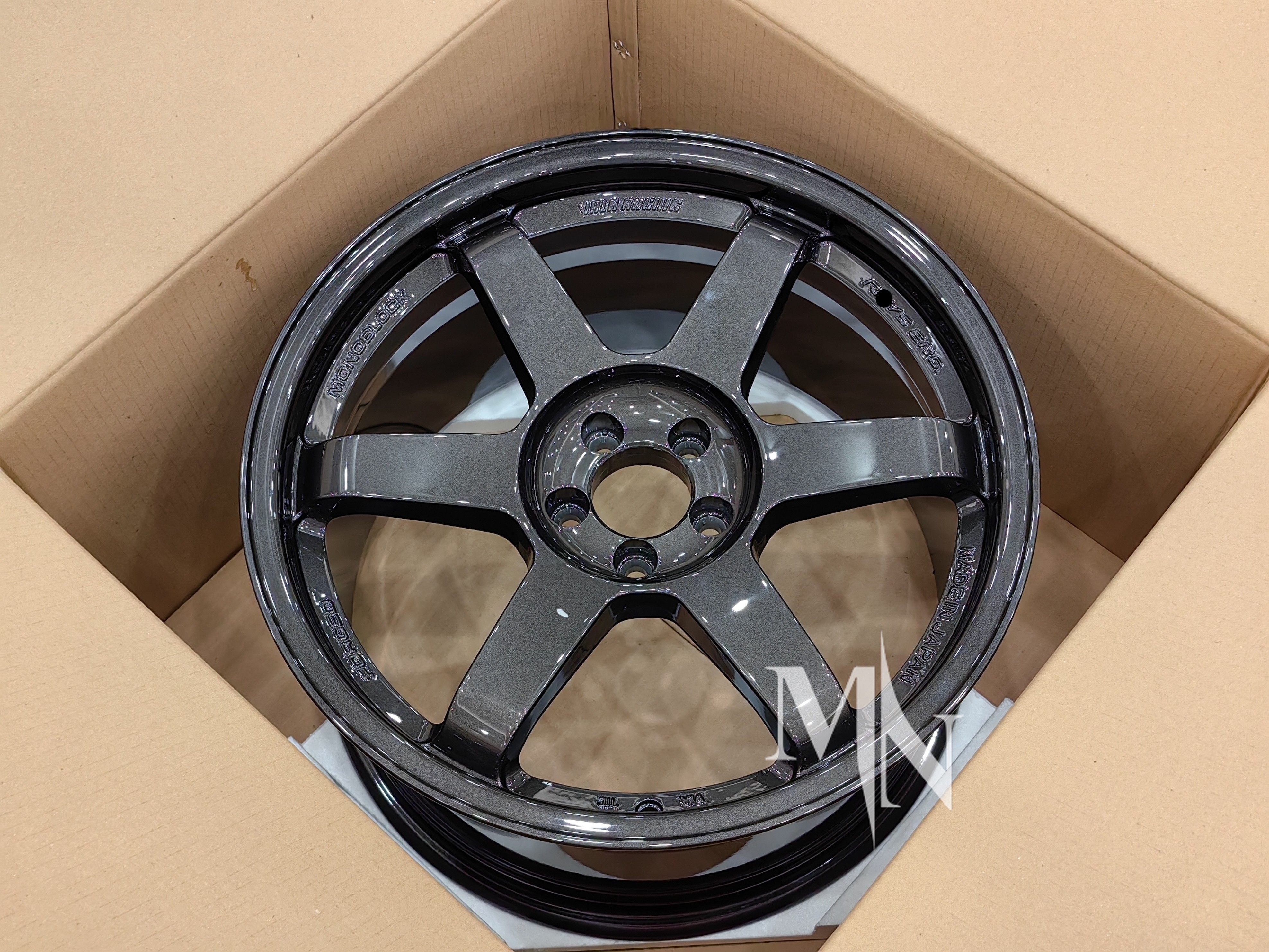 Volk Racing TE37 SL Wheels Black Edition III 4x100 5x120 18 19 20 Inch Custom Double Black Rims