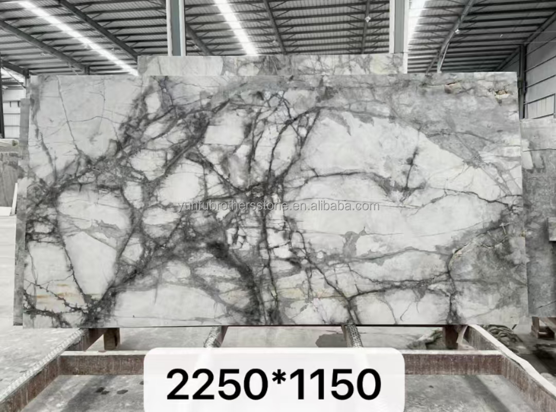 Modern Design Style Luxury Stone Snowy River Marble Slabs for Interior Design