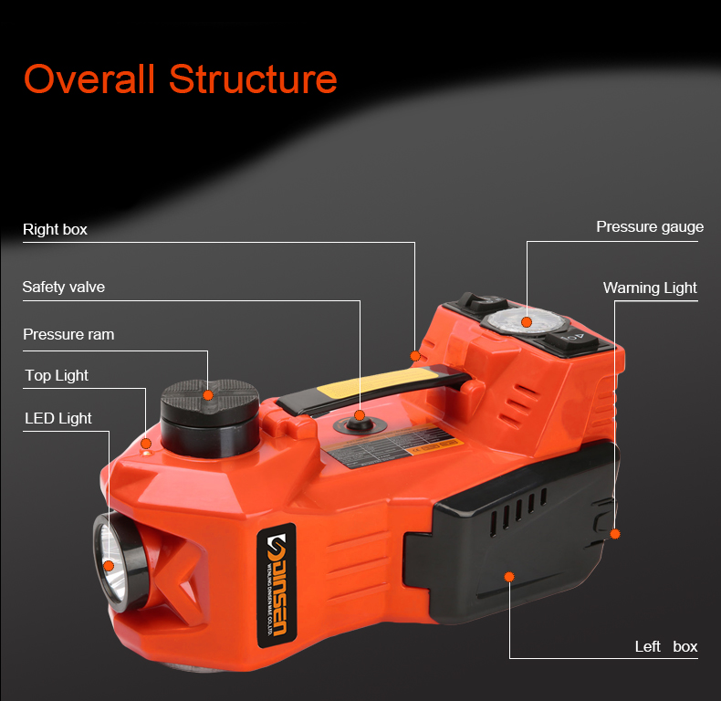 Multifunction Electric Hydraulic Car Jack , Hydraulic Trolley Jack 3 Ton