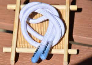 China Black Logo Printed 37.5cm Braided Polyester Rope Round For Garments wholesale