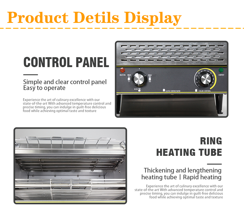 NO App-Controlled Commercial Electric Bread Toaster with 20.5kg Capacity