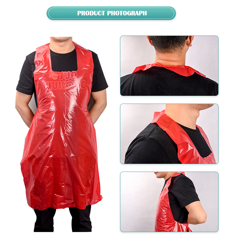 Disposable Plastic Apron Without Sleeves For Countertop Room Space Pe Apron