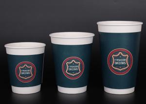 China 12oz Disposable Tea Cups With Lids For Coffee / Beverage , Promotional Logo Printing wholesale