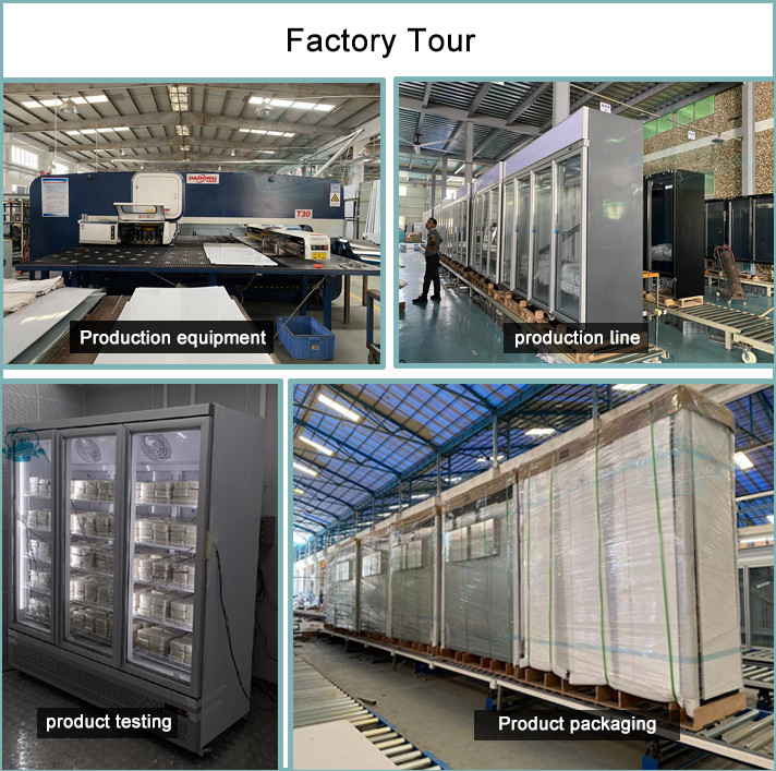 Refrigerator Promotional Double Door Fridge With Glass Door Commercial Beverage Freezer Display Fridge