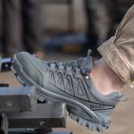 Gray Industrial Safety Shoes Micro Fiber Sport Fashion Safety Shoes Waterproof