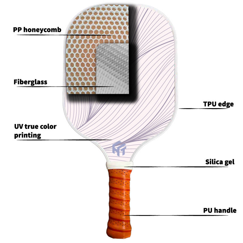 OEM ODM Raw Pickleball Paddle With Breathable Silicone Handle