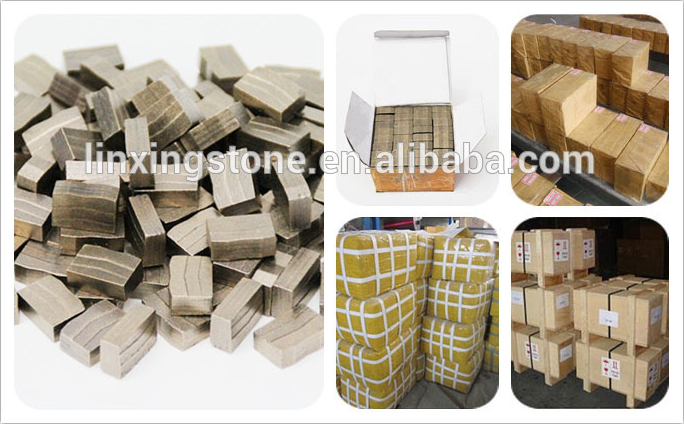 Cutting Linxing Diamond Granite Segment Tips with Synthetic Diamond and Metal Admixture