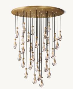 China 155W Raindrop Round Chandelier 60 Inch Rainfall Chandelier 100V - 277V wholesale