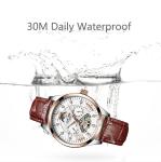 Watches men luxury brand automatic luminous moon phase watch Leather fashion