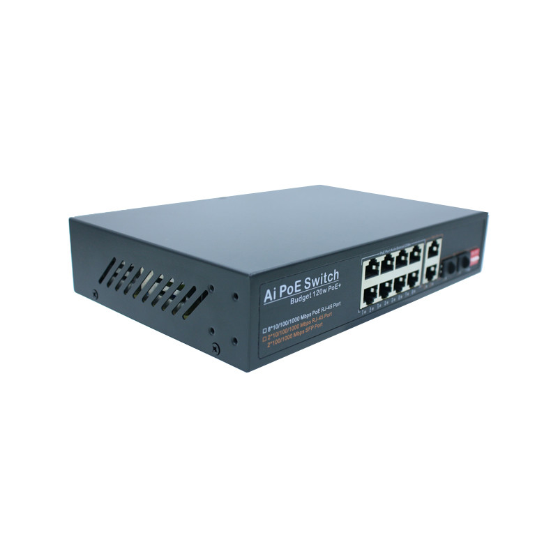 Intelligent Poe Switch Unmanaged With 8 Gigabit Port 2 SFP Port