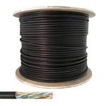 Outdoor UTP Network Cable Grey Black Long Life Time CCA/CU Conductor