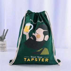 China Grocery Polypropylene Reusable Drawstring Non Woven Bag 100Gsm Breathable wholesale