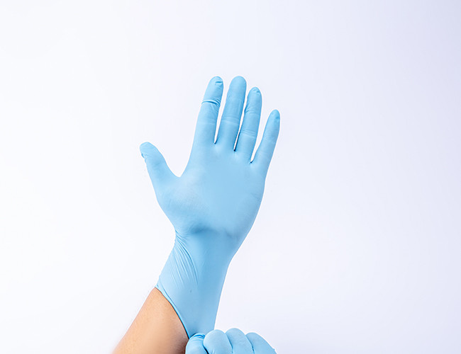 Blue Medical Disposable Powder Free Nitrile Gloves S M L XL For Examination