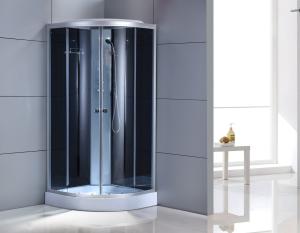 China Curved Corner 4mm Bathroom Shower Cubicle Sliding Open wholesale