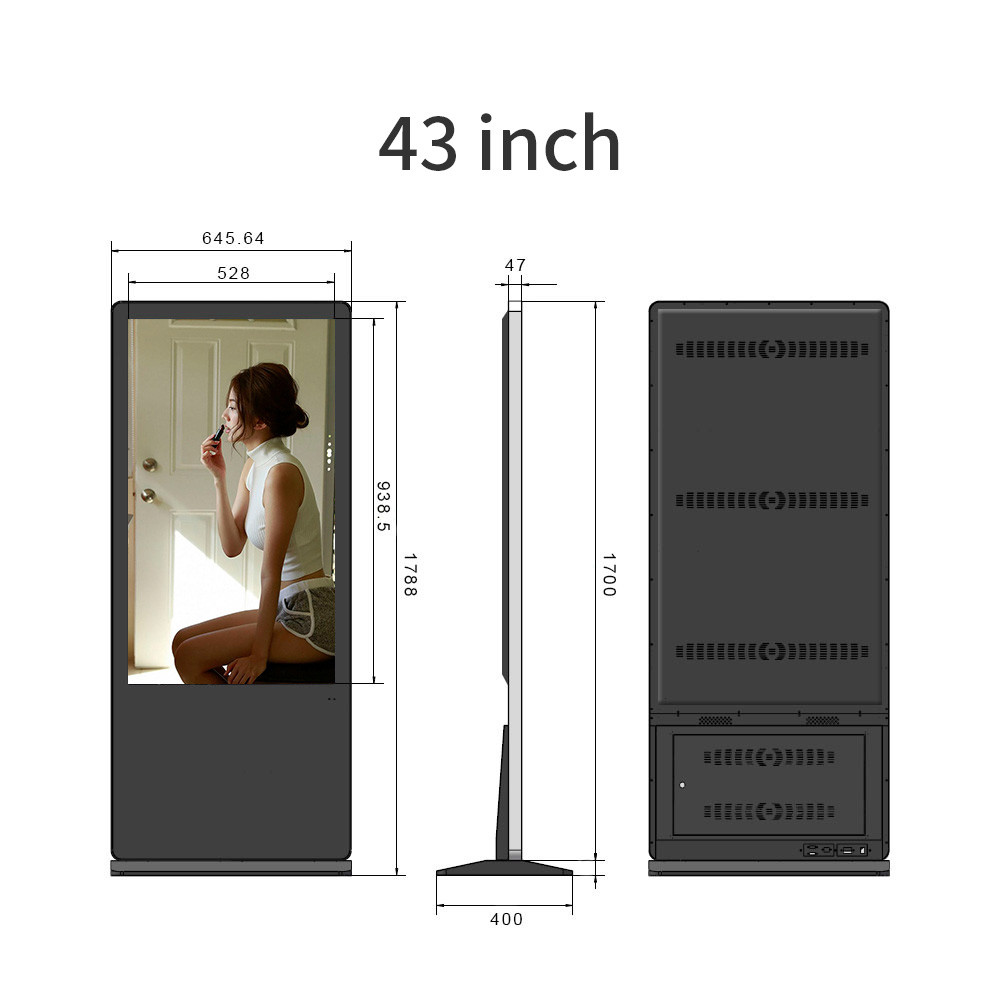 43 Inch HD Led Lcd Floor Standing Digital Signage MST6MM18