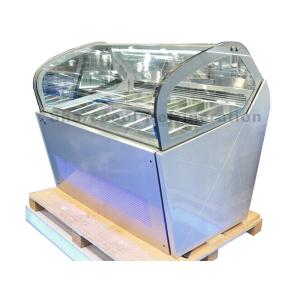 China R404a Commercial Ice Cream Display Freezer With 16PCS 5 Liter Pans wholesale