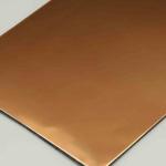 Champagne Mirror Acp Sheet 1220 X 2440MM Antibacterial Exterior Aluminum
