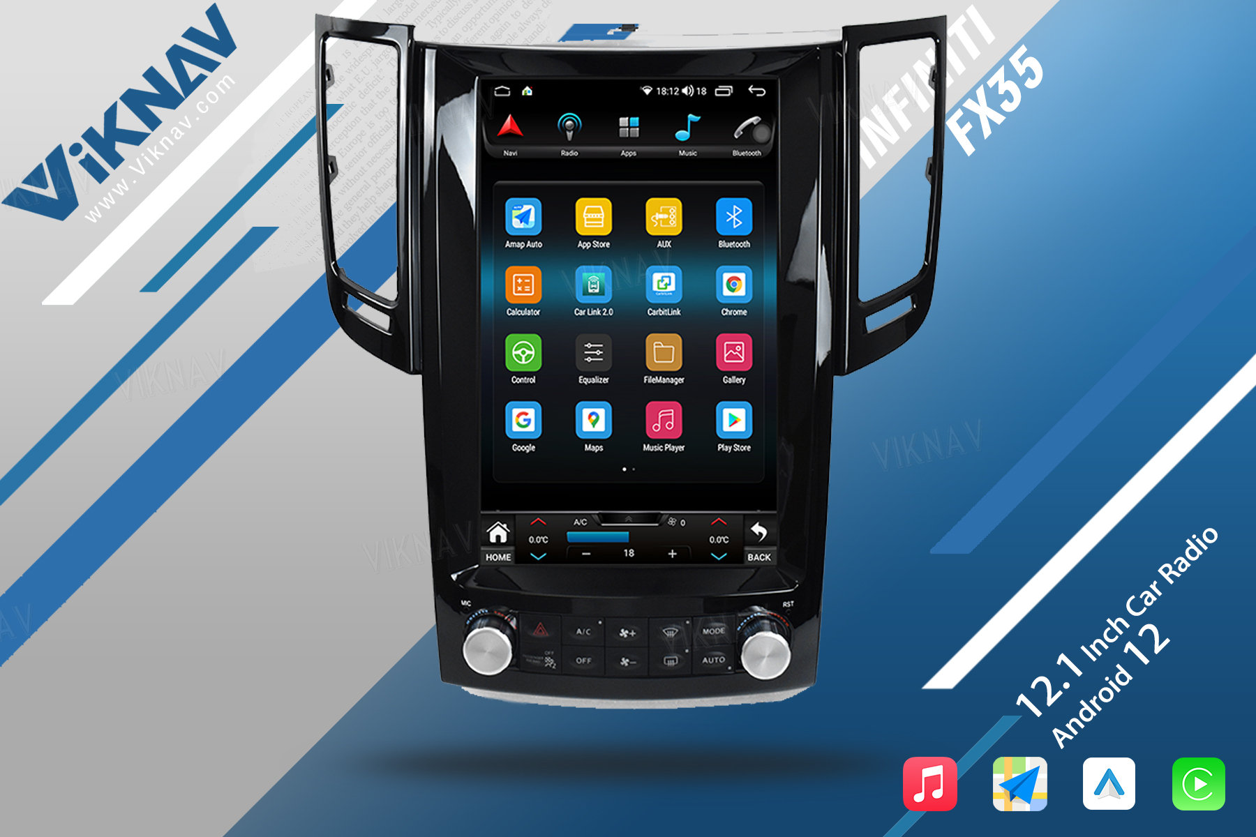 2012-2019 FX35 QX70 Infiniti Car Stereo Radio Audio System Aftermarket Carplay