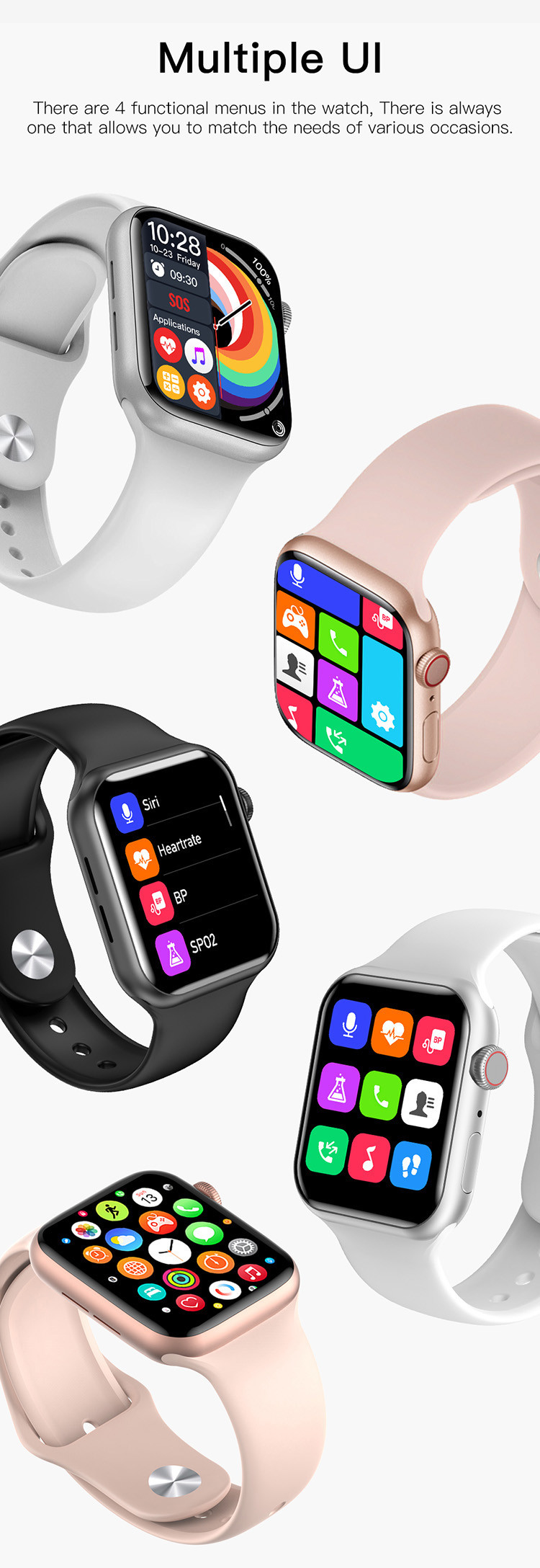 Full Touch Waterproof Smart Watch 1.69inch 240*280pixel