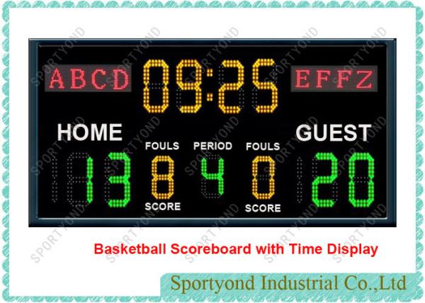 Electronic Basketball Scoreboards For College / High School WIth Team Name and
