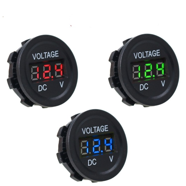 Waterproof Led Panel Voltmeter , DC6-30V Mini Digital Voltmeter