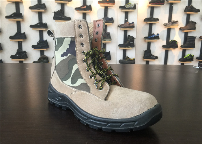 Warrior Safety Boots , High Ankle Work Boots Water Resistant For Soldier