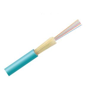 China MM Mini 12 Core OM4 Fibre Cable LSZH Bare Fiber Optic Cable Aqua 50/125 wholesale