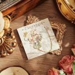 Hollow Custom Bookmark Vintage Flowers Painting With Metal Chain Pendant