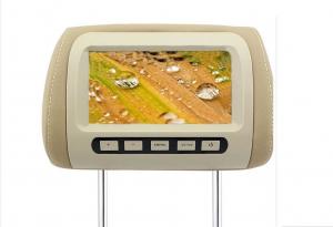 China Beige Color Car Seat TV Monitor , Portable Headrest Monitors Dual AV Input on sale