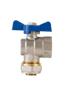 China Antiwear Copper Angle Ball Valve Nickel Plating Surface Durable wholesale