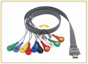 China 10 Leads Holter Ecg Cables And Leadwires 0.9 Meter Length Biox Compatible wholesale