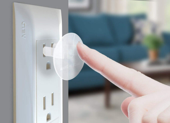 Clear Child Safety Socket Covers / Outlet Plug Socket Covers Electric Protect