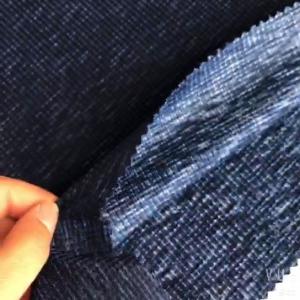 China Blue Cationic Polyester Single Jersey Fabric Spandex Waffle Knit on sale