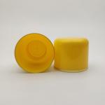 28mm Yellow Double Wall Cap , Hot Stamping Plastic Bottle Cover