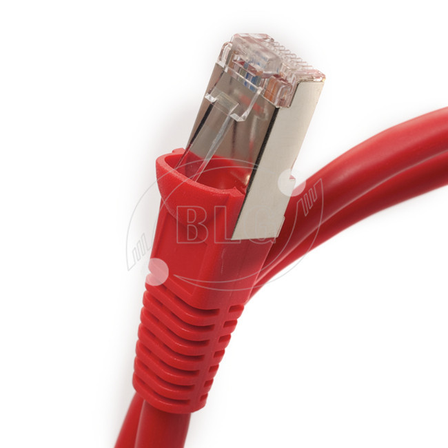 Red Shield Cat6 STP Patch Cable BC CU / CCA Conductor With 8P8C RJ45 Connectors