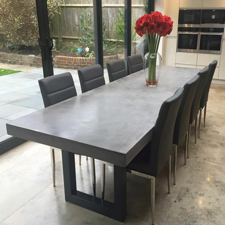 High Quality Sturdy GRC Tables Garden Concrete Furniture Table Sets In Rectangular Round Shapes