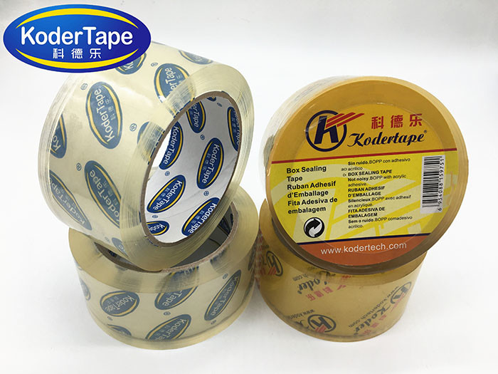 High Adhesion Clear Carton Sealing Tape , Bopp Clear Packaging Tape 35-90mic Thickness