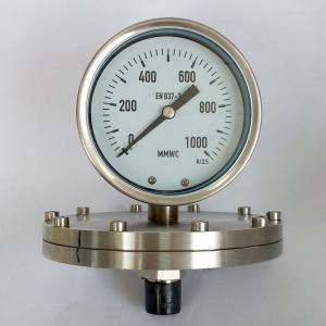 China 100mm Dial Pressure Gauge 1000 MMWC Crystallizing Mechanical Pressure Gauge wholesale