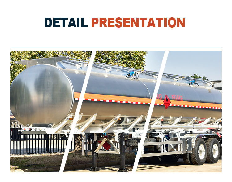 Diesel Gasoline Tank Semi Trailer 33000 38000 44000 Liters For Transport And Storage