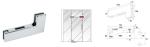 Glass Patch Fitting A-040B, Material aluminium, steel, stainless steel,