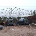 Natural Gas Fuel Recycling Waste Tyre into Fuel Oil Pyrolysis Plant 2.6m*6.6m